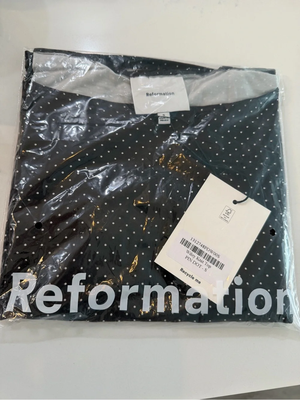 Reformation Wiley Knit Top Brown - Size S